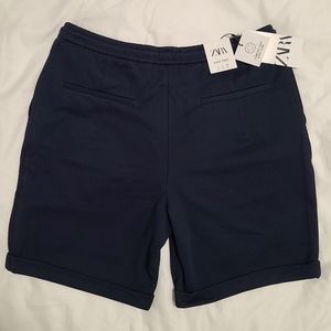 Men's Navy Comfy Casual Dressy Drawstring Shorts